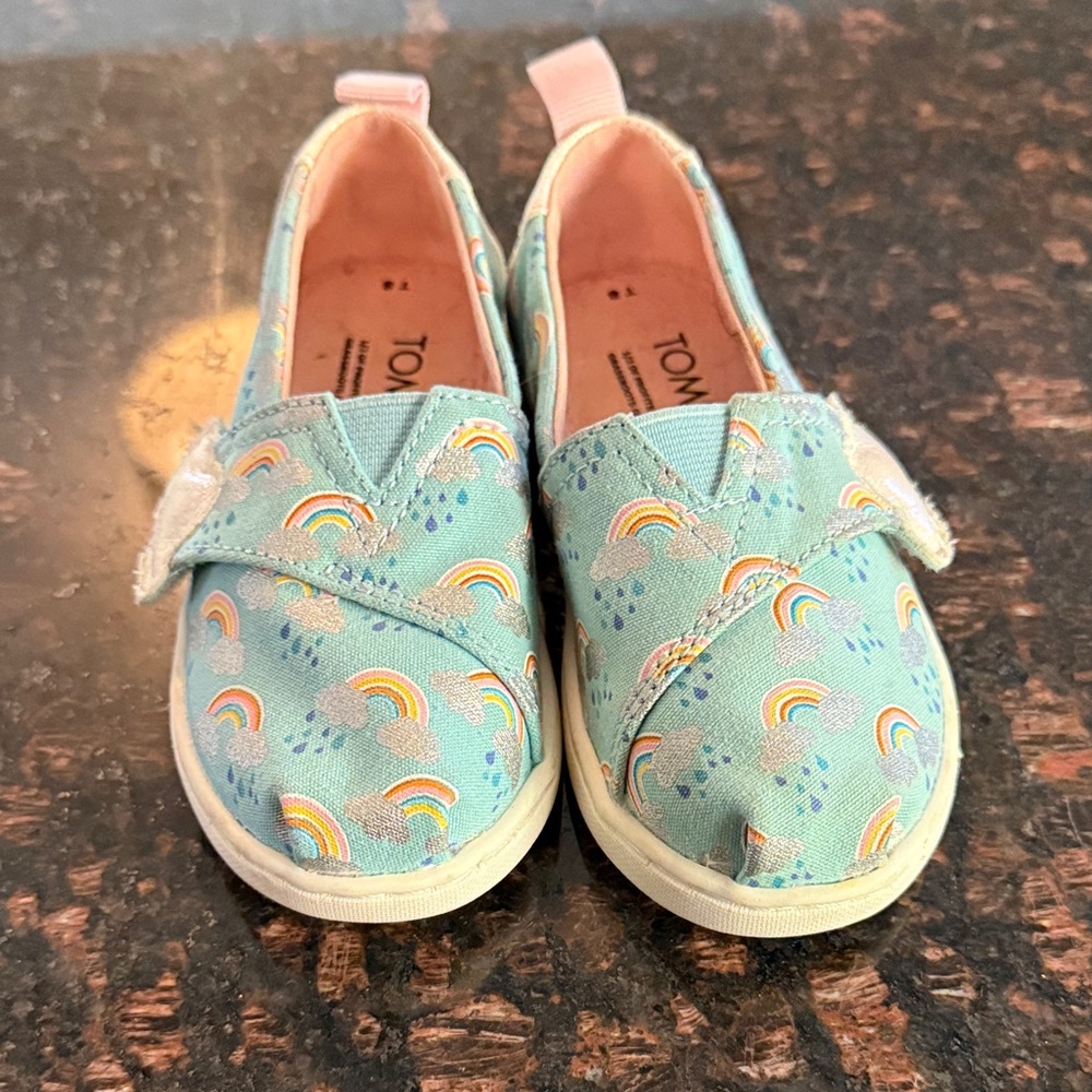 TOMS Kids' Aqua Rainbow Sneakers